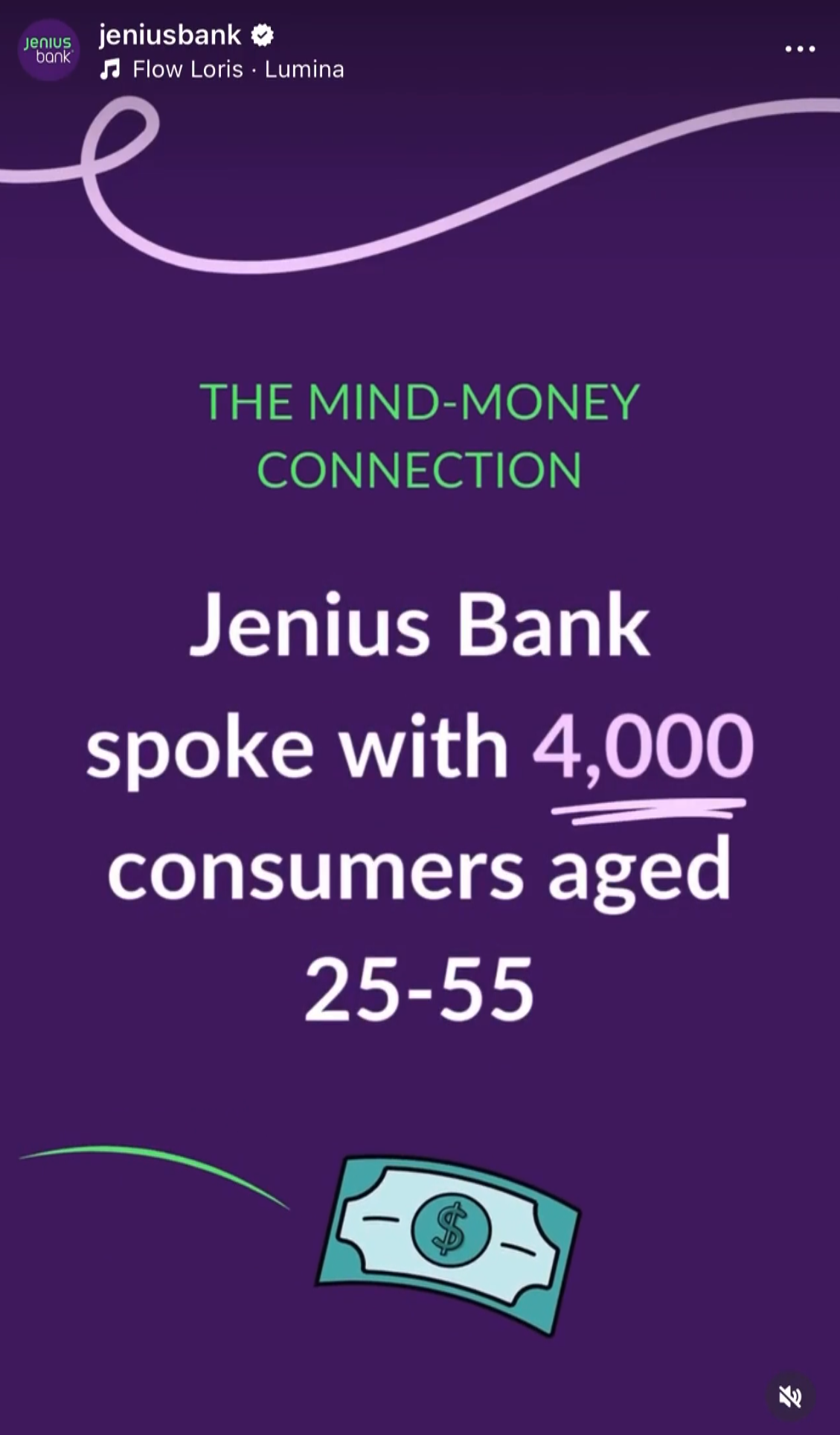 Jenius Bank — Mind–Money Connection campaign (research → relatable social storytelling)